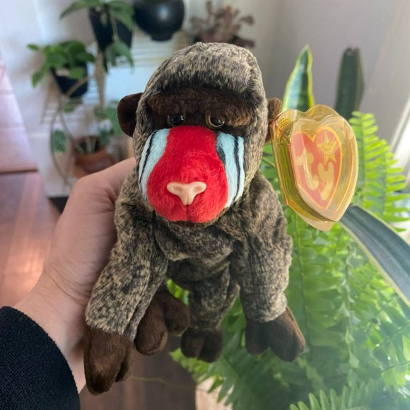 Ty Beanie Baby -  Cheeks the Mandrill / Baboon - Style Number #04250 - Picture 2 of 8